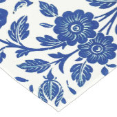 Blue Floral Pattern Korte Tafelloper (Hoek)