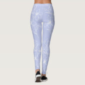 Blue Floral Pattern Leggings (Achterkant)