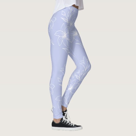 Blue Floral Pattern Leggings (Rechts)