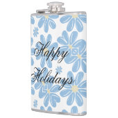 Blue Floral Pattern - maatkolf Heupfles (Links)