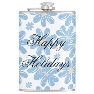 Blue Floral Pattern - maatkolf Heupfles