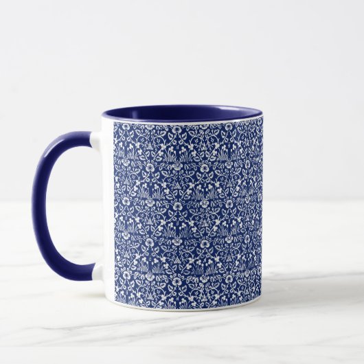 Blue Floral Pattern Mok (Links)