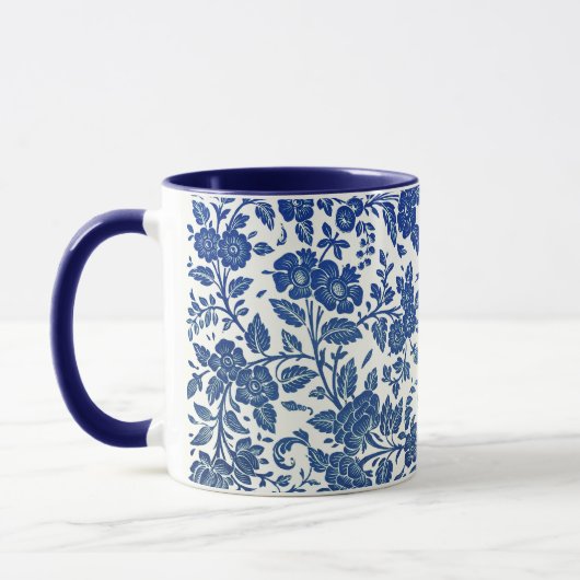 Blue Floral Pattern Mok (Links)