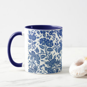 Blue Floral Pattern Mok