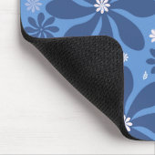 Blue Floral Pattern Muismat – stijlvolle toegang t (Hoek)