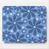 Blue Floral Pattern Muismat – stijlvolle toegang t (Voorkant)