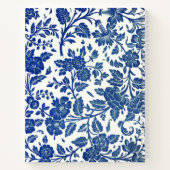 Blue Floral Pattern Notitieboek (Achterkant)