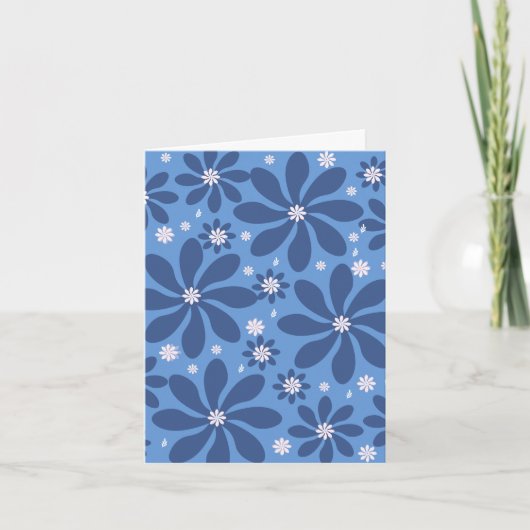 Blue Floral Pattern onderzetters – stijlvolle toeg (Voorkant)