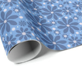 Blue Floral Pattern onderzetters – stijlvolle toeg Cadeaupapier (Rol Hoek)