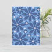 Blue Floral Pattern onderzetters – stijlvolle toeg Kaart (Staand voorkant)