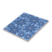 Blue Floral Pattern onderzetters – stijlvolle toeg Tegeltje (Zijkant)