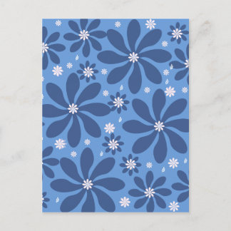 Blue Floral Pattern onderzetters – stijlvolle toeg Uitnodiging Briefkaart