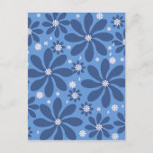 Blue Floral Pattern onderzetters – stijlvolle toeg Uitnodiging Briefkaart (Voorkant)