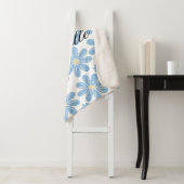 Blue Floral Pattern - Persoonlijke Sherpa Blanket Sherpa Deken (In situ)
