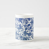 Blue Floral Pattern Porselein Kop (Voorkant)