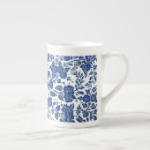 Blue Floral Pattern Porselein Kop (Rechts)