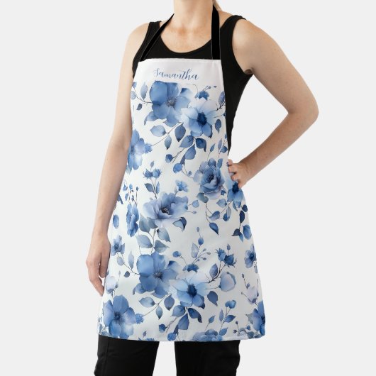 Blue Floral Pattern Schort (Insitu)