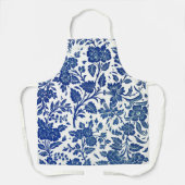 Blue Floral Pattern Schort (Voorkant)
