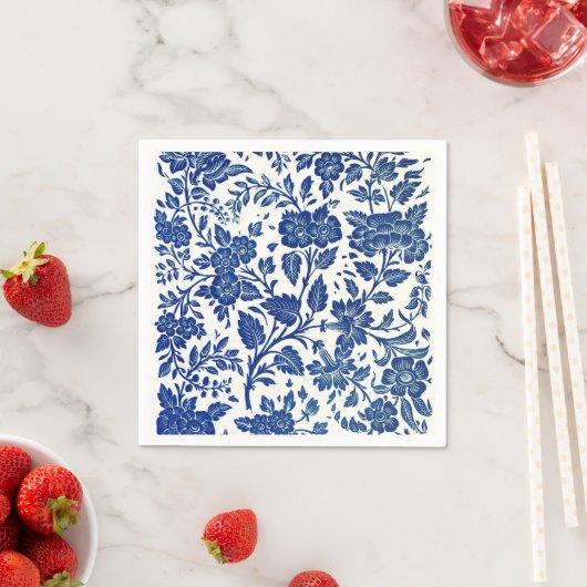 Blue Floral Pattern Servet (Insitu)