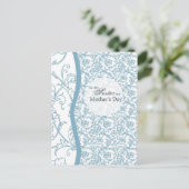 Blue Floral Pattern Sister op Moederdag Briefkaart (Staand voorkant)
