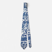 Blue Floral Pattern Stropdas (Voorkant)