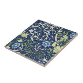 Blue Floral Pattern Tegeltje (Zijkant)