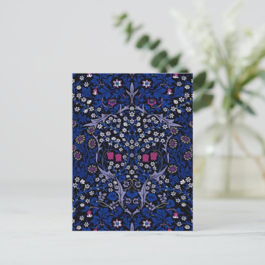 Blue  Floral Pattern, William Morris Briefkaart (Staand voorkant)