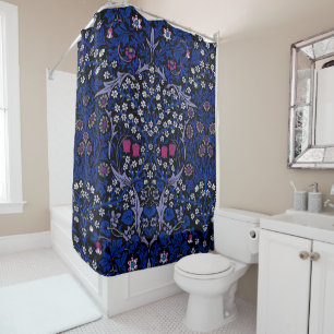 Blue Floral Pattern, William Morris Douchegordijn
