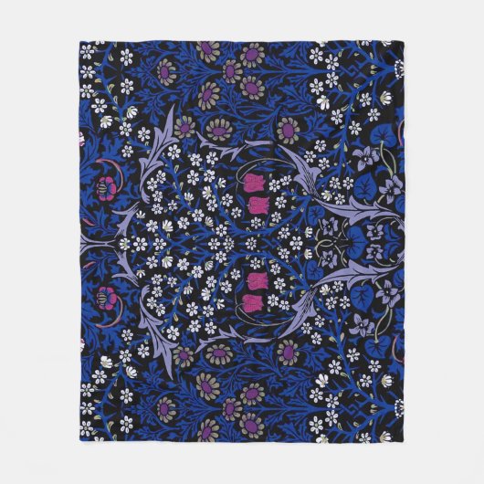 Blue  Floral Pattern, William Morris Fleece Deken (Voorkant)