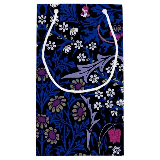 Blue  Floral Pattern, William Morris Klein Cadeauzakje (Achterkant)