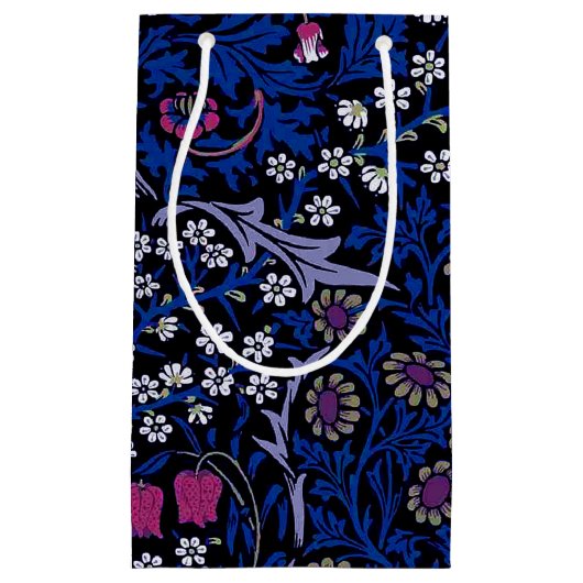 Blue  Floral Pattern, William Morris Klein Cadeauzakje (Voorkant)