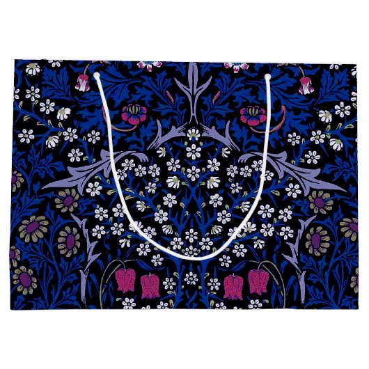 Blue  Floral Pattern, William Morris Large Groot Cadeauzakje (Achterkant)