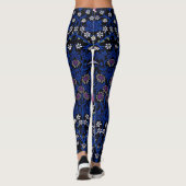 Blue  Floral Pattern, William Morris Leggings (Achterkant)