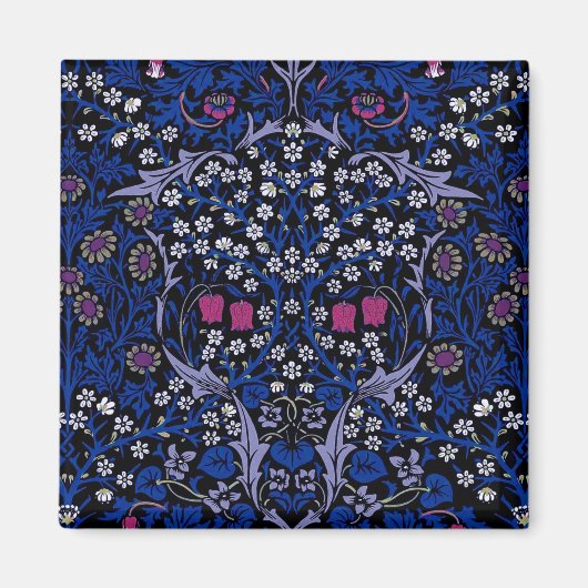 Blue  Floral Pattern, William Morris Magneet (Voorkant)