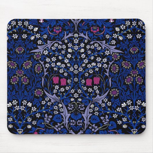 Blue  Floral Pattern, William Morris Muismat (Voorkant)