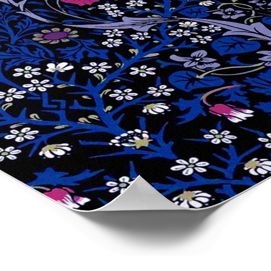 Blue  Floral Pattern, William Morris Poster (Hoek)