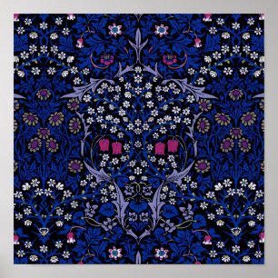 Blue  Floral Pattern, William Morris Poster