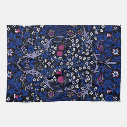 Blue  Floral Pattern, William Morris Theedoek (Horizontaal)