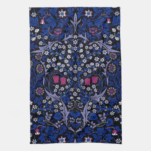 Blue  Floral Pattern, William Morris Theedoek (Verticaal)