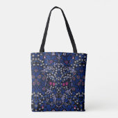 Blue  Floral Pattern, William Morris Tote Bag (Achterkant)