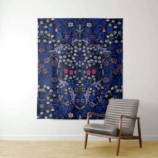 Blue  Floral Pattern, William Morris Wandkleed (In situ)