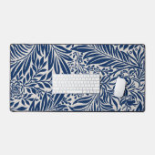 blue floral pattern with diverse leaves & blossoms bureaumat (Keyboard & Muis)