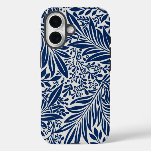 blue floral pattern with diverse leaves & blossoms Case-Mate iPhone case (Achterkant)