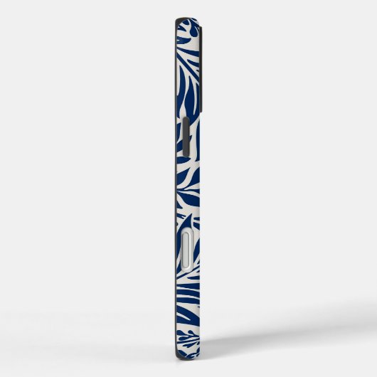 blue floral pattern with diverse leaves & blossoms Case-Mate iPhone case (Achterkant / Rechts)