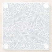 blue floral pattern with diverse leaves & blossoms glazen onderzetter (Achterkant)