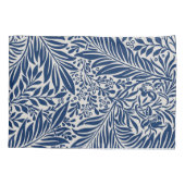 blue floral pattern with diverse leaves & blossoms kussensloop (Achterkant-Links)