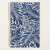 blue floral pattern with diverse leaves & blossoms planner (Voorkant)