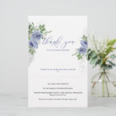 Blue Floral Personal Snoep Bar Wrapper (Staand voorkant)