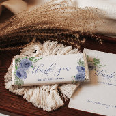 Blue Floral Personal Snoep Bar Wrapper