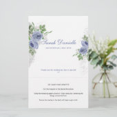Blue Floral Personal Snoep Bar Wrapper (Staand voorkant)
